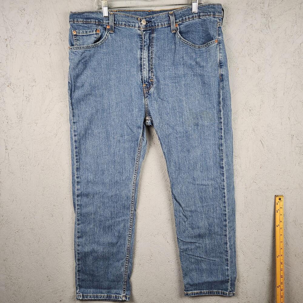 Levis 505 Jeans Mens 40x30 Blue Regular Fit Straight Leg Western Cowboy Rodeo